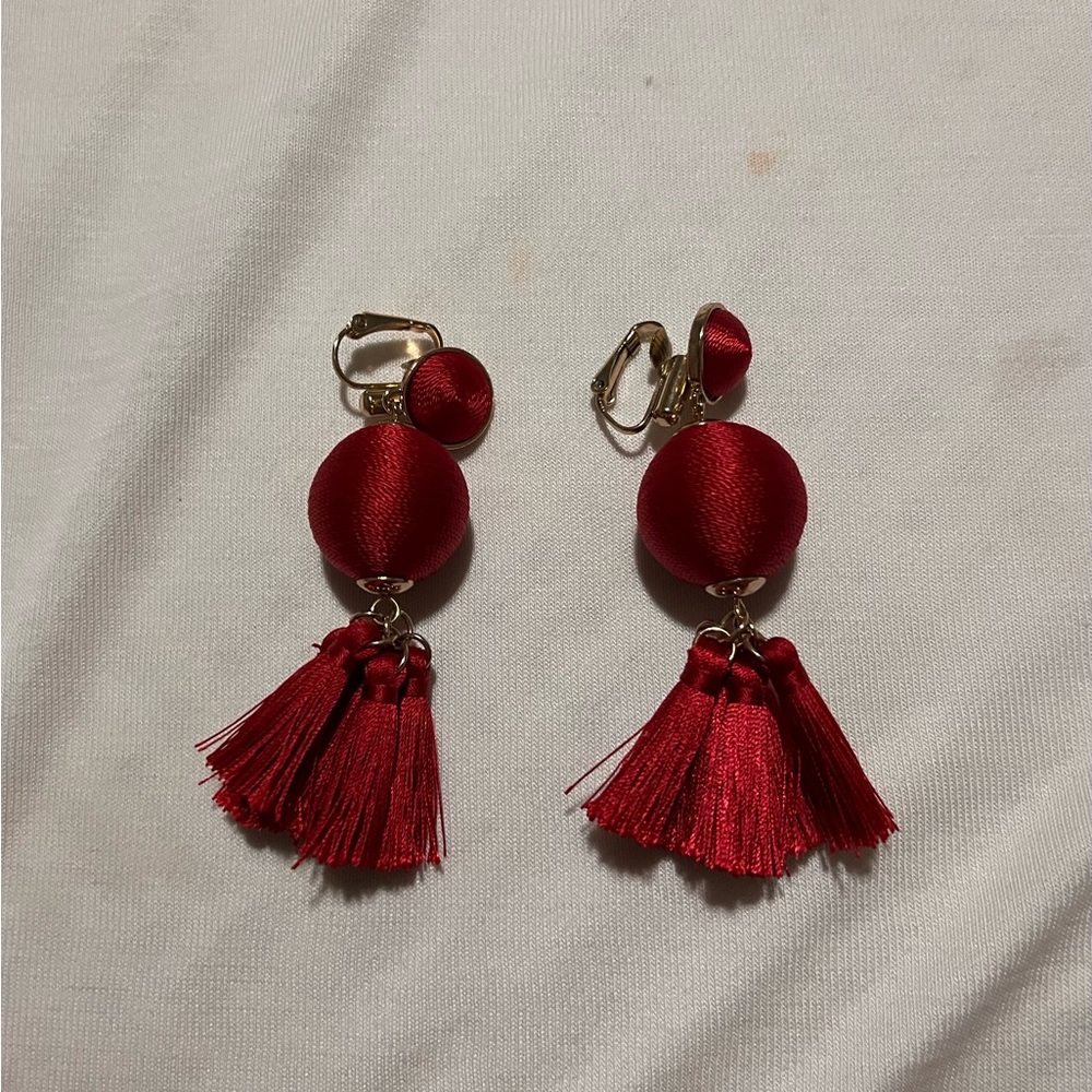 Clip on threaded ear rings